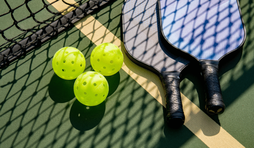Its about pickleball net, rackets and balls used in pickleballs